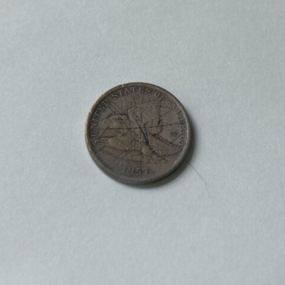 1857 Flying Eagle One Cent-penny- coin-money - Picture 2 of 6